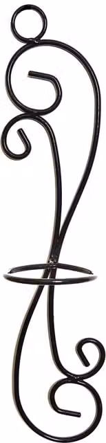 Samuel Alexander Handcrafted Verona Black Metal Wall Mount Planter Holder