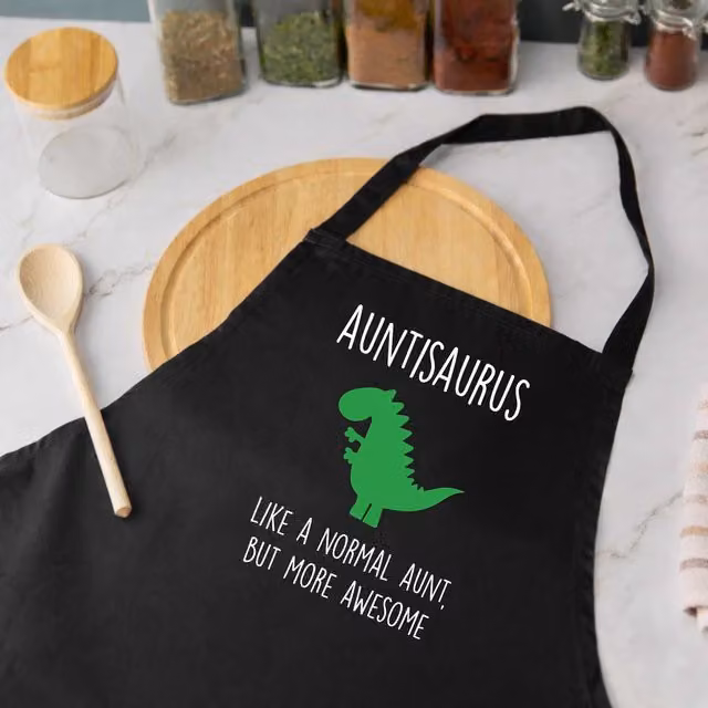 60 Second Makeover Auntisaurus Women's Apron in Black – 1