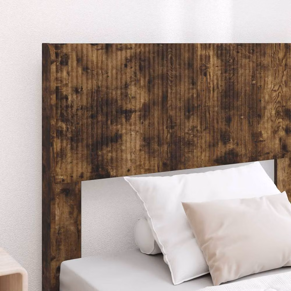 Berkfield Home Modern Bed Frame with Storage Drawers and Headboard in Smoked Oak Brown, W: 75 cm, L: 190 cm – 3