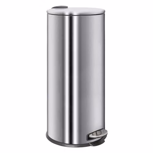 Harbour Housewares 30L Stainless Steel Kitchen Pedal Bin with Removable Inner Bucket in Silver or Black – 1
