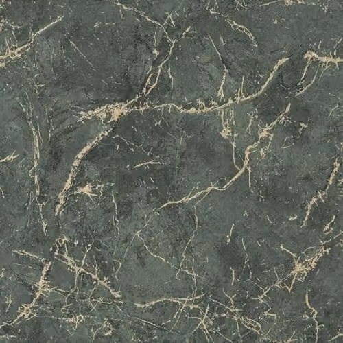 Grandeco Thassos Golden Thread Marble Textured Wallpaper, Emerald Green and Gold