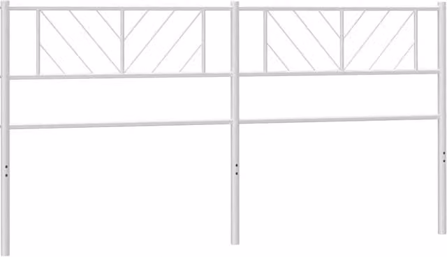 Berkfield Home Classic Metal Headboard in White, 193 cm – 1