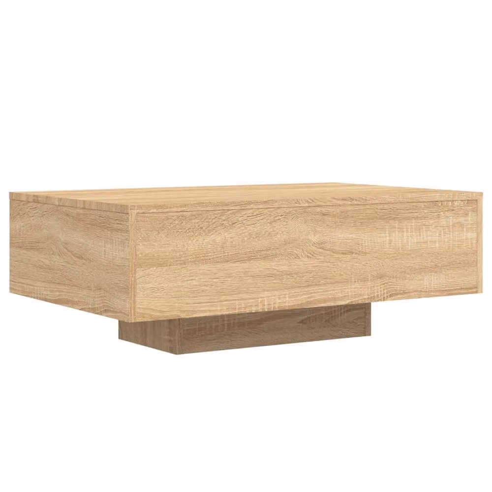Berkfield Home Sonoma Oak Coffee Table with LED Lights in Brown, W: 85 cm, D: 55 cm, H: 31 cm – 3
