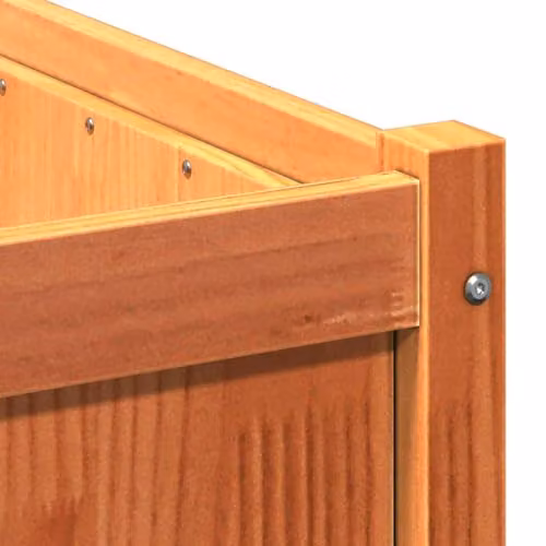 vidaXL Set of 2 Wax Brown Solid Wood Pine Garden Planter Tubs – 3