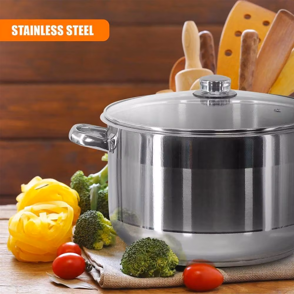 FLAVORA Stainless Steel Induction Stockpot, 6.5 l, Grey – 2