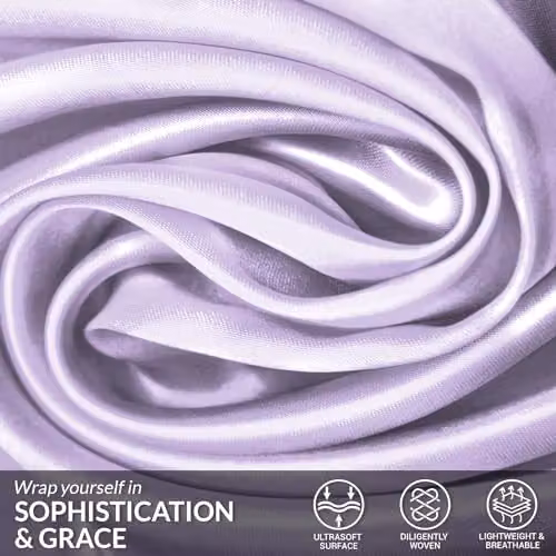 Pamposh Satin Silk Pillowcases, 4 Pack, Purple, W/D/H: 50 x 75 x 0 cm – 2