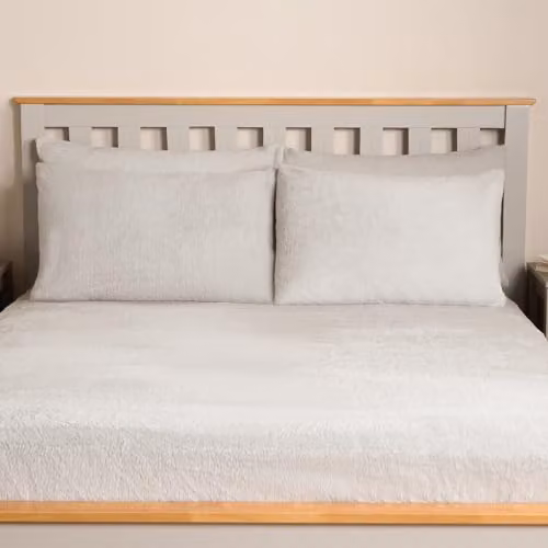 OHS 4 Pack Teddy Fleece Pillowcase Set in Beige and Sand – 2