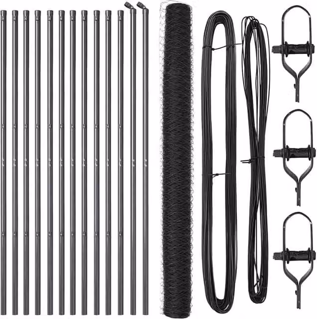 Berkfield Home Grey Galvanised Steel Wire Mesh Fencing Set of 2, H: 150 cm, W: 25 m – 1