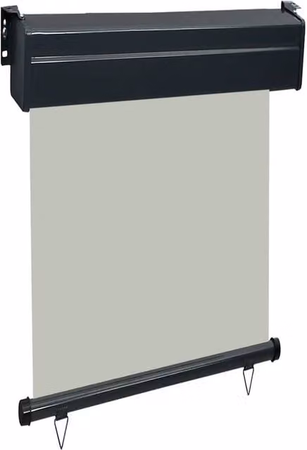 Berkfield Home Grey Roller Balcony Side Awning, W: 65 cm, H: 250 cm