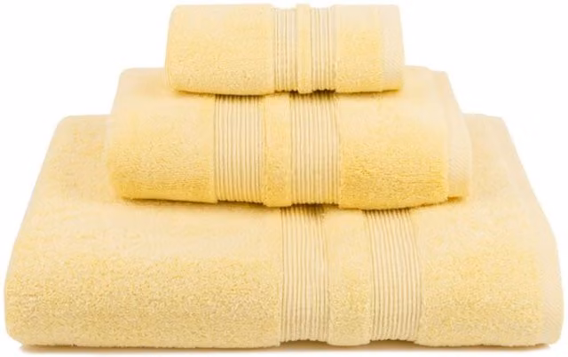 Torres Novas Yellow Striped Cotton Terry Towel Set
