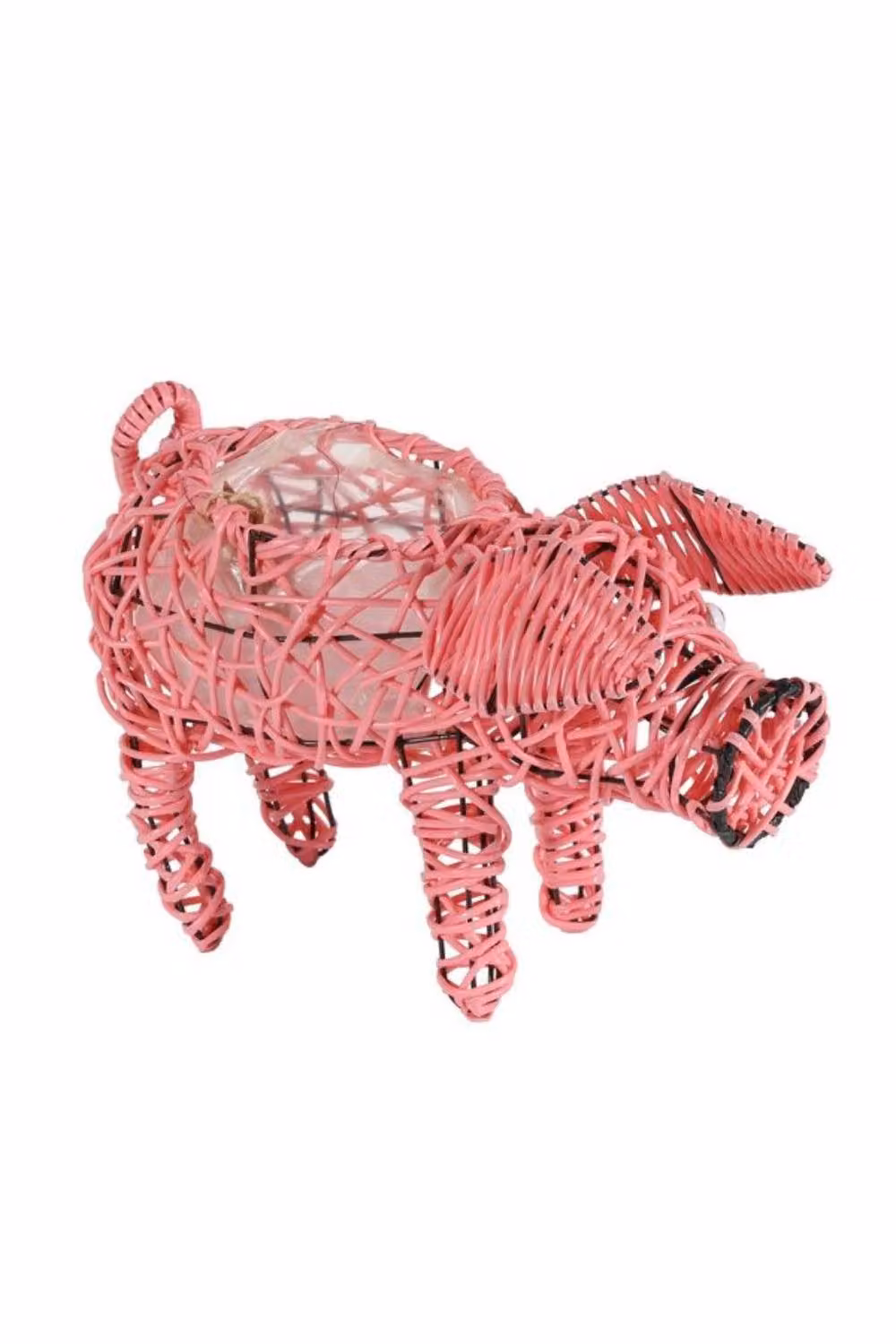 KDMD Pink and Black Wire Pig Outdoor and Indoor Planter Tub – 2