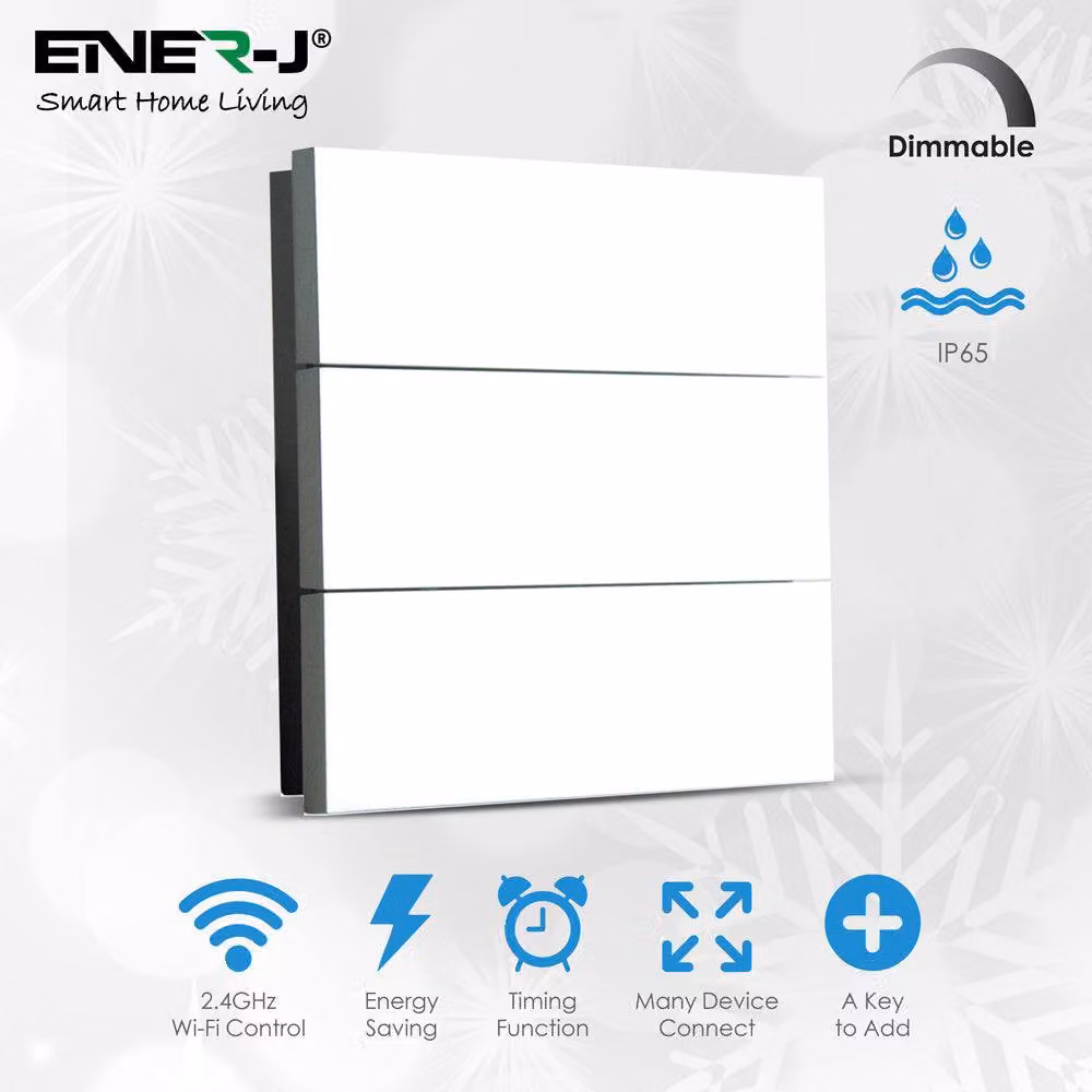ENER-J 6 Gang Wireless Kinetic Switch with 6 Circuit RF WiFi Receiver, White – 2