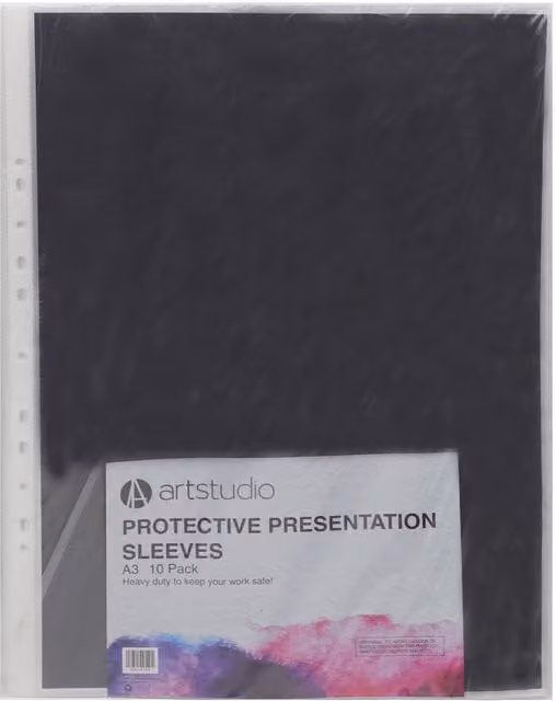Art Studio Premium Transparent A3 Presentation Sleeves for Professionals