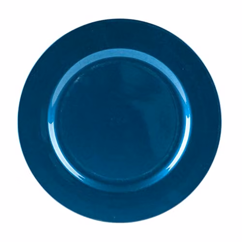 Argon Tableware Metallic Blue Melamine Charger Plate, Diameter: 33 cm – 1