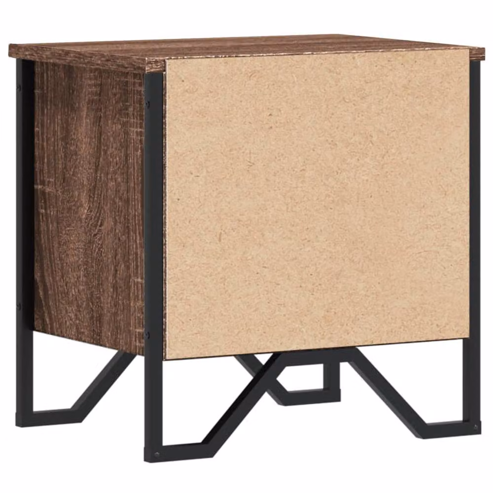 Berkfield Home Set of 2 Brown Oak Bedside Cabinets, W/D/H: 40 x 30 x 40 cm – 6