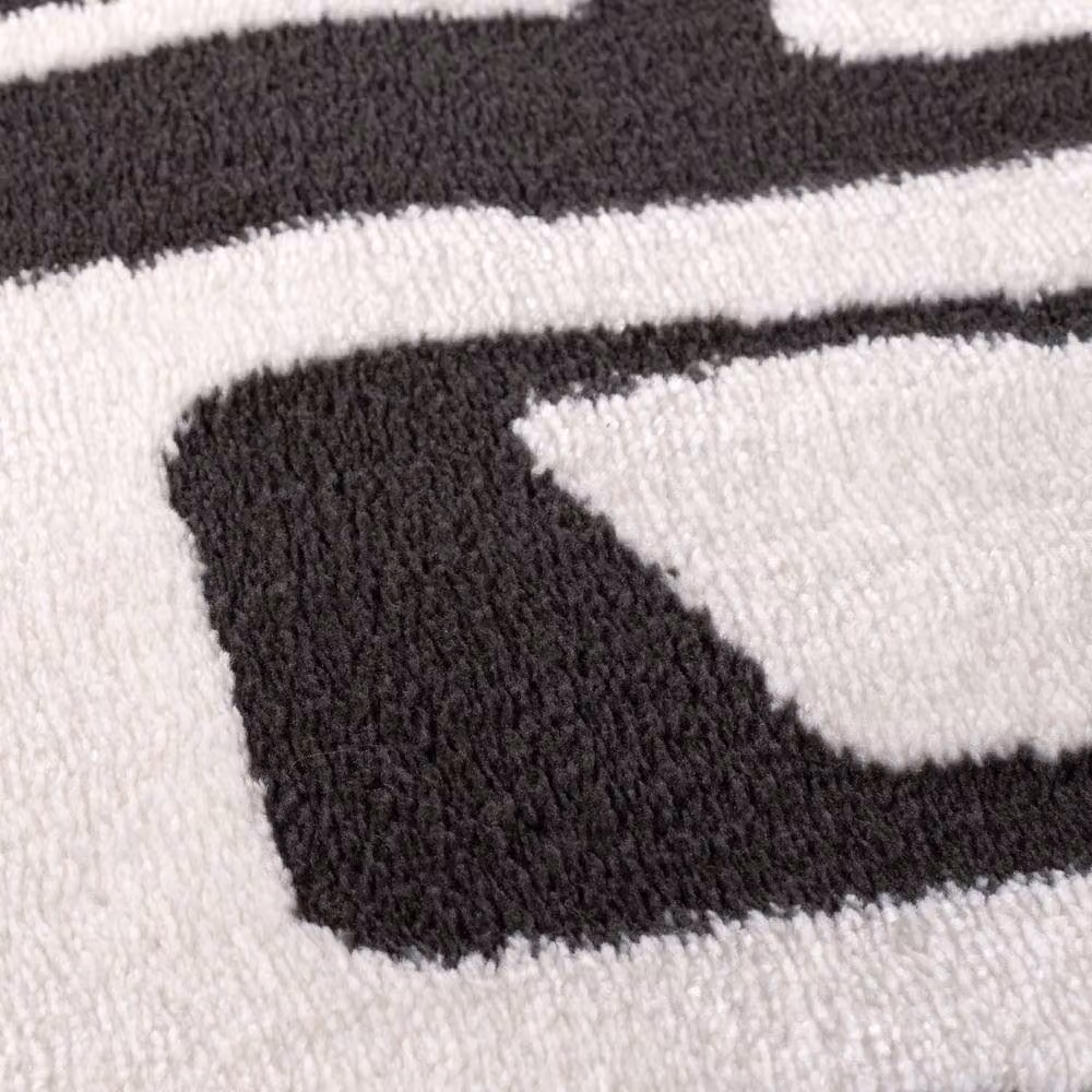 THE RUGS Loft Abstract Modern Soft Pile Area Rug, Dark Grey, W: 80 cm, L: 150 cm – 4