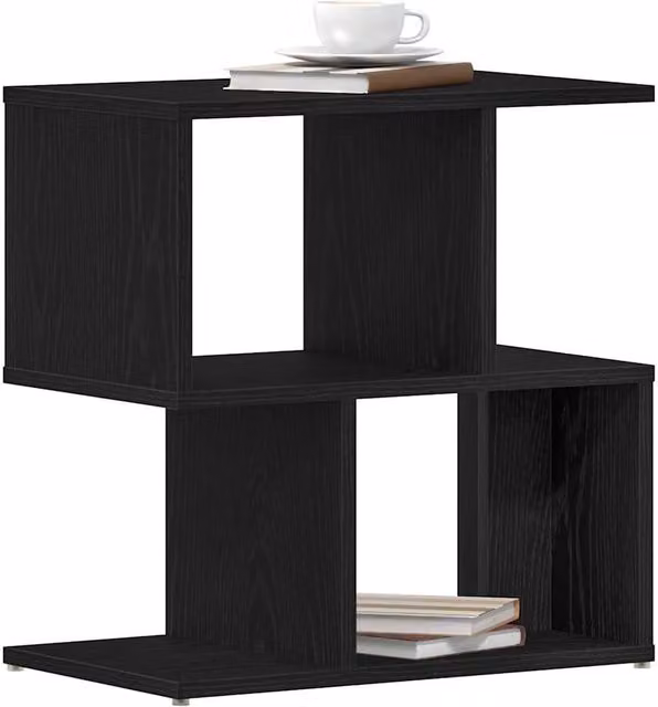Berkfield Home Elegant Bedside Cabinet in Black Oak, W/D/H: 50 x 30 x 51.5 cm – 1