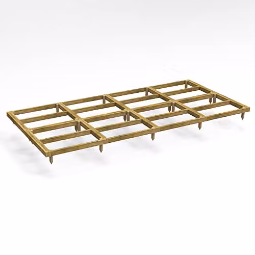Powersheds Premium Wooden Shed Base with Pressure Treated Tanalised Timber Bearers, Brown