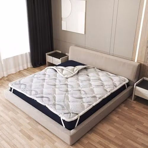 The White Stone Mattress Topper in White