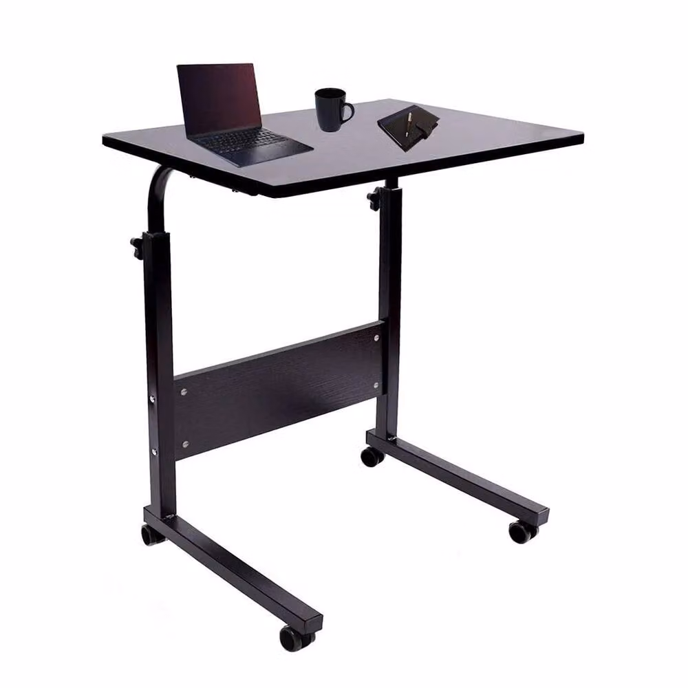 VOGREX Adjustable Portable Laptop Desk Stand with Castors, Black – 4