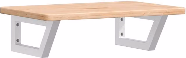 Berkfield Home Wall Mounted Basin Shelf in Oak and Steel, Beige