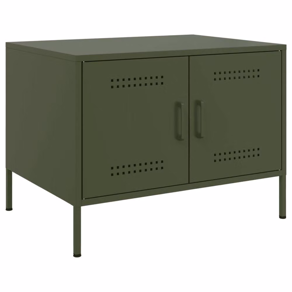 Berkfield Home Industrial Metal Coffee Table in Green, W: 68 cm, D: 50 cm, H: 50.5 cm – 2