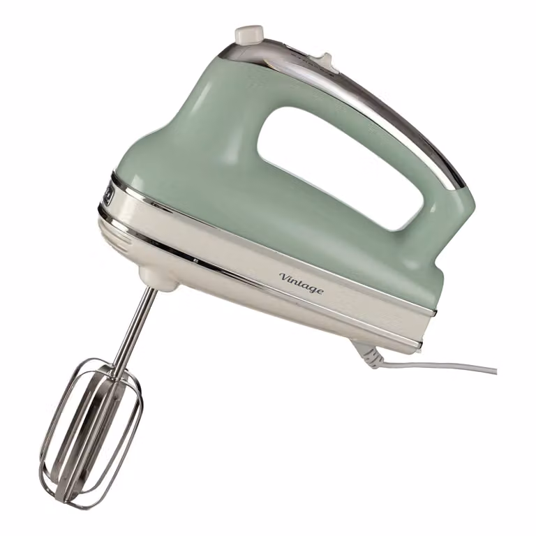Ariete Vintage Hand Whisk AR4804 and Blender AR8304, Green