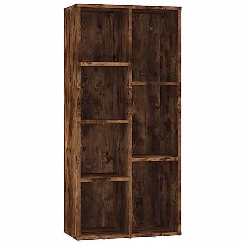vidaXL Modern Book Cabinet in Smoked Oak, W: 50 cm, D: 25 cm, H: 106 cm – 1