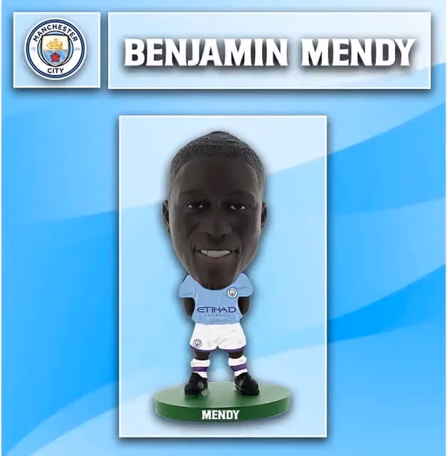 SoccerStarz Manchester City FC Benjamin Mendy 2020 Version Home Kit Mini Figure, Blue, Height: 5 cm
