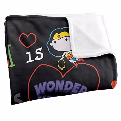 LOGOVISION Justice League Super Soft Microfibre Fleece Throw Blanket, Multicolour, W: 152 cm, D: 127 cm – 2