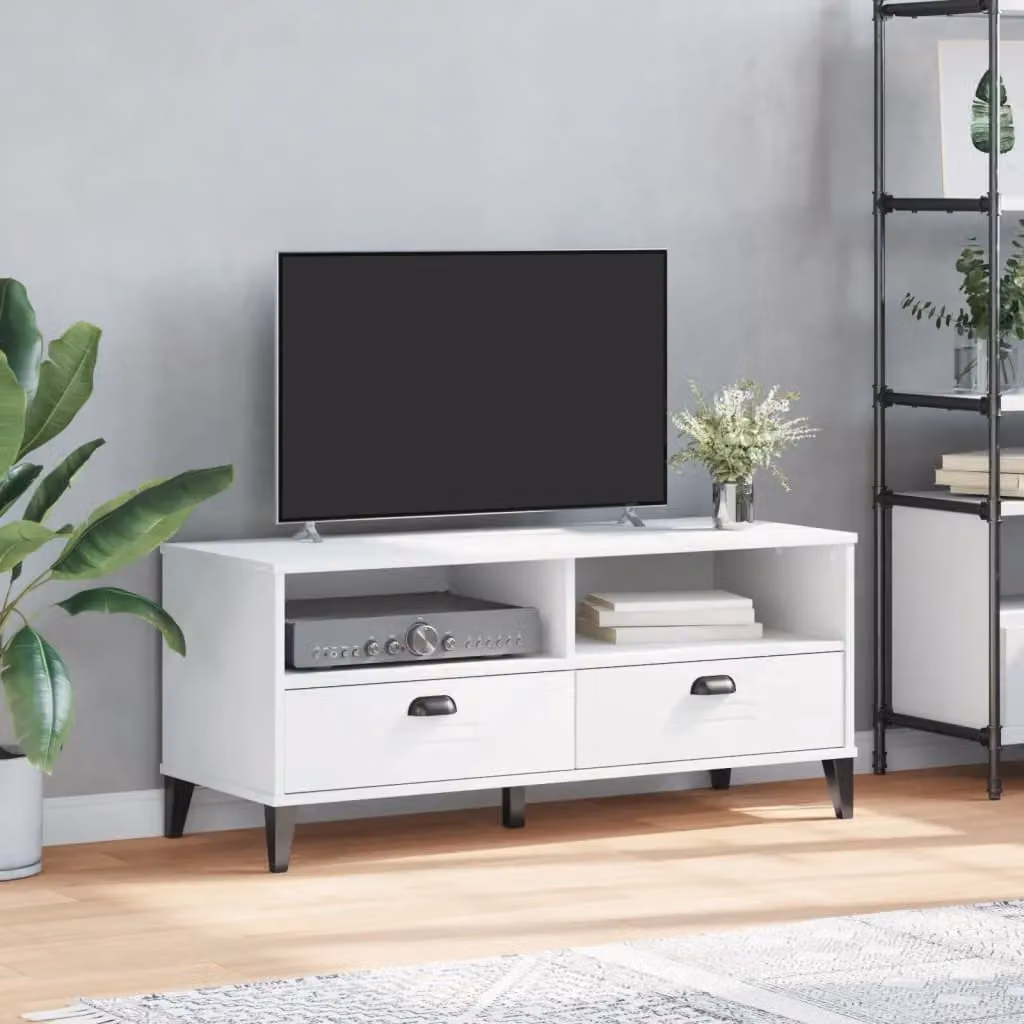 Berkfield Home VIKEN TV Cabinet in White Matt Engineered Wood – 3