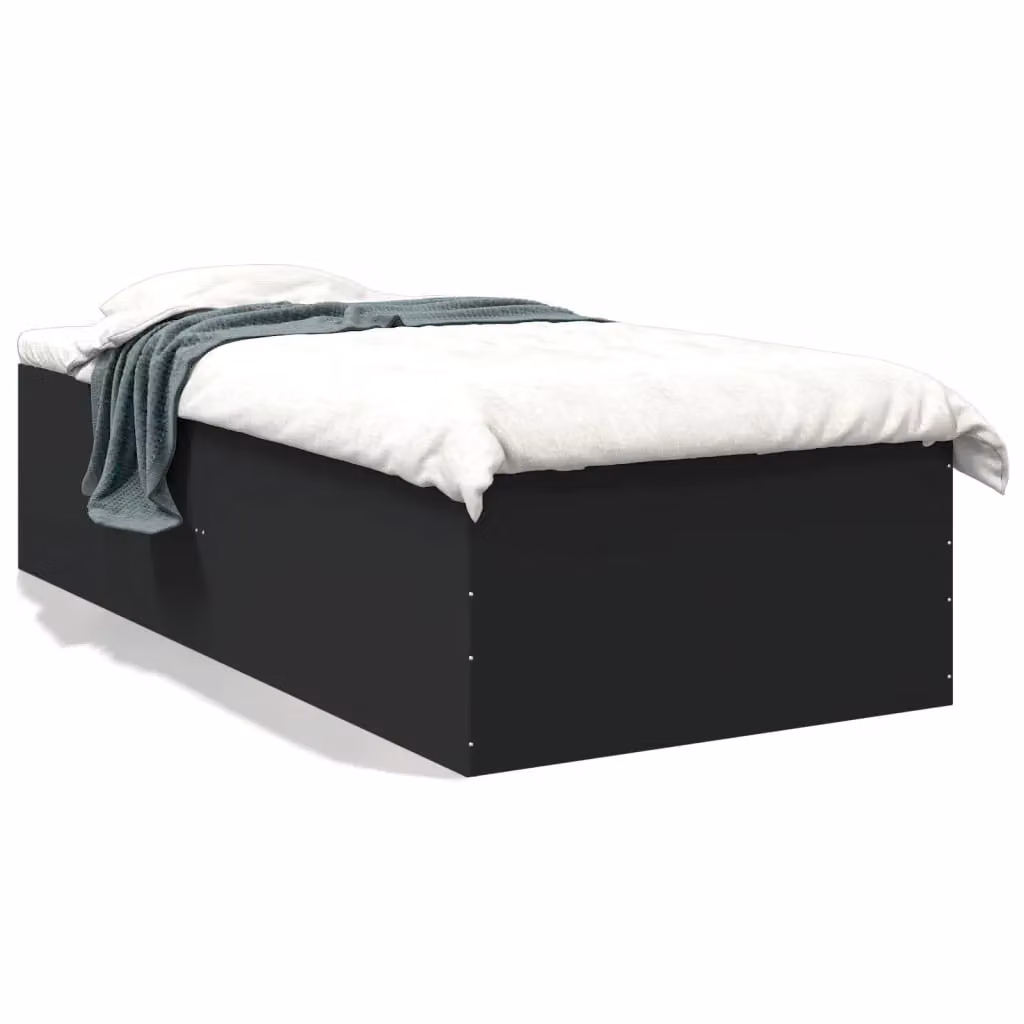 Berkfield Home Modern Bed Frame in Black, W/D/H: 100 x 200 cm – 2