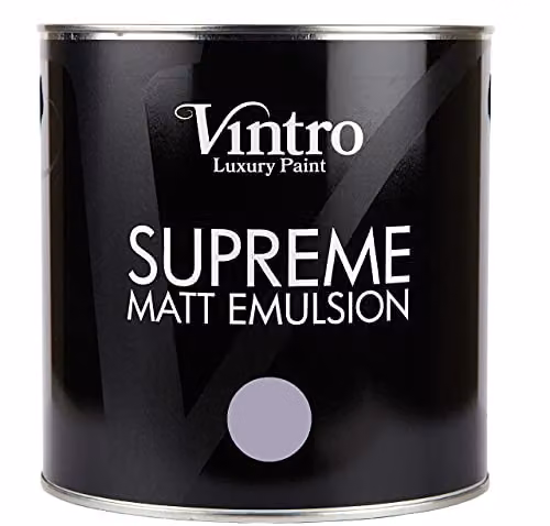 Vintro Paint Luxury Supreme Matt Emulsion Multi Surface Paint, Amethyst Purple, 2.5 l – 2