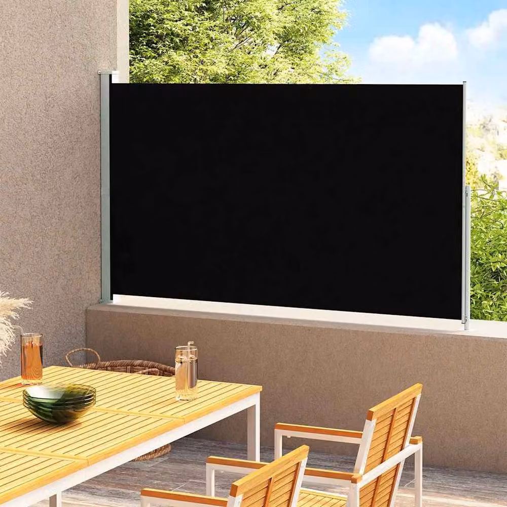 Berkfield Home Patio Retractable Side Awning in Black, W/H: 300 x 220 cm – 2