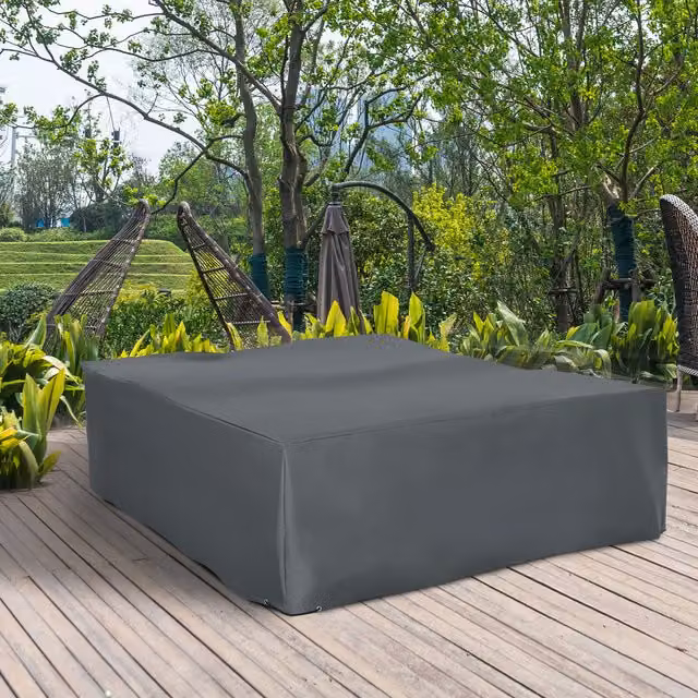 Outsunny Grey Water Repellent Outdoor Furniture Protective Cover, W: 275 cm x D: 205 cm