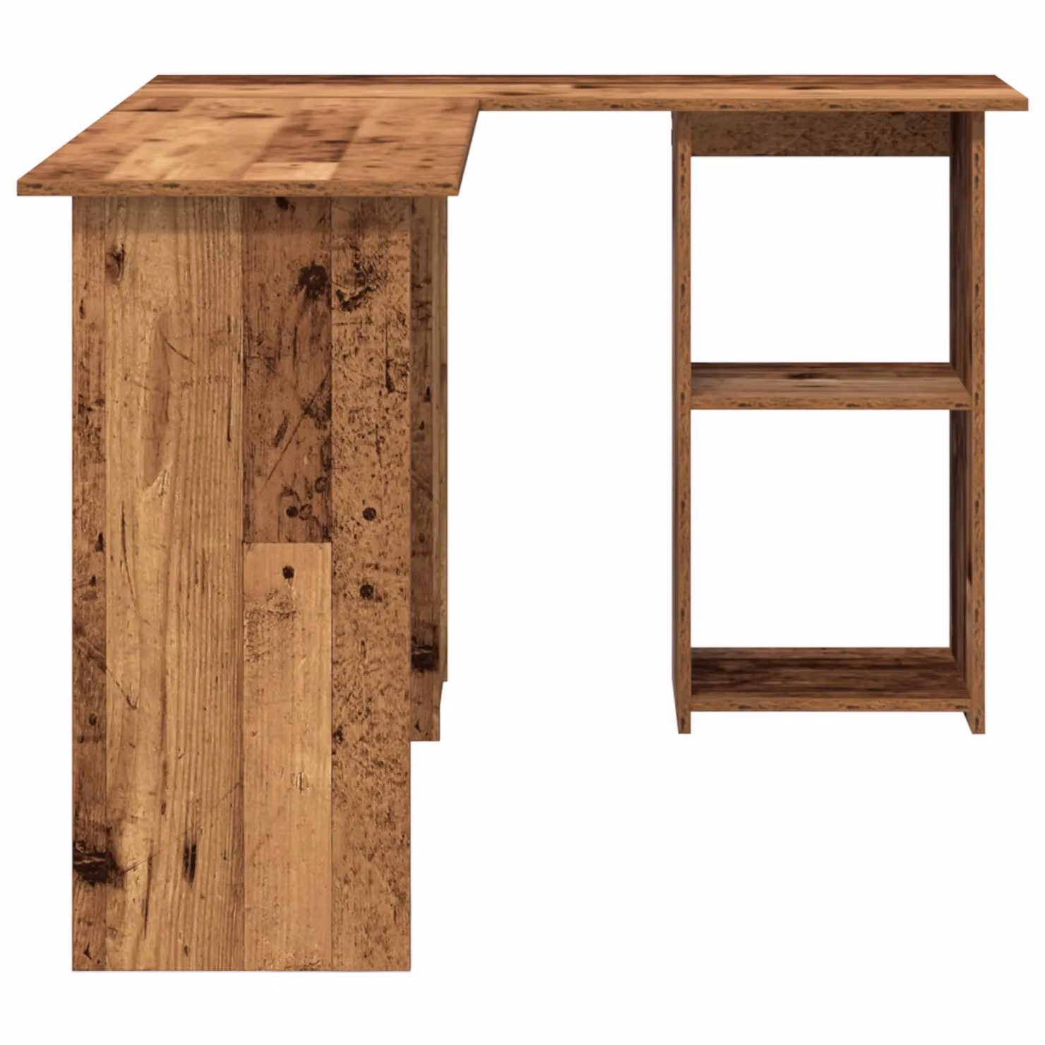 Berkfield Home Old Wood Corner Computer Desk in Brown, W/D/H: 120 x 120 x 75 cm – 3