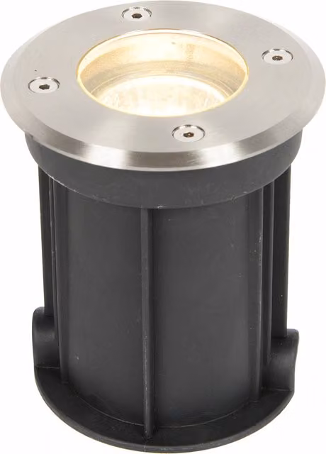 Litecraft Terra Outdoor Drive Over Recessed Ground Light in Silver Stainless Steel