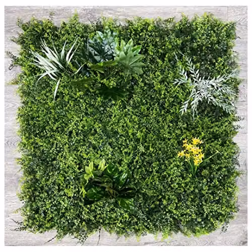 Best Artificial Green Living Wall Hedging Garden Panel Mat, W x W: 100 x 100 cm