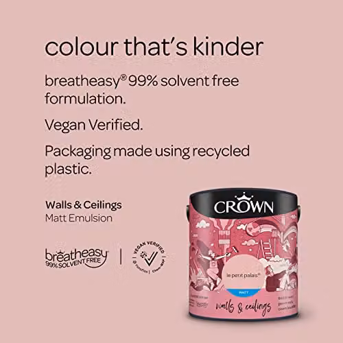 Crown Pink Matt Dispersion Emulsion Paint 2.5l – 2