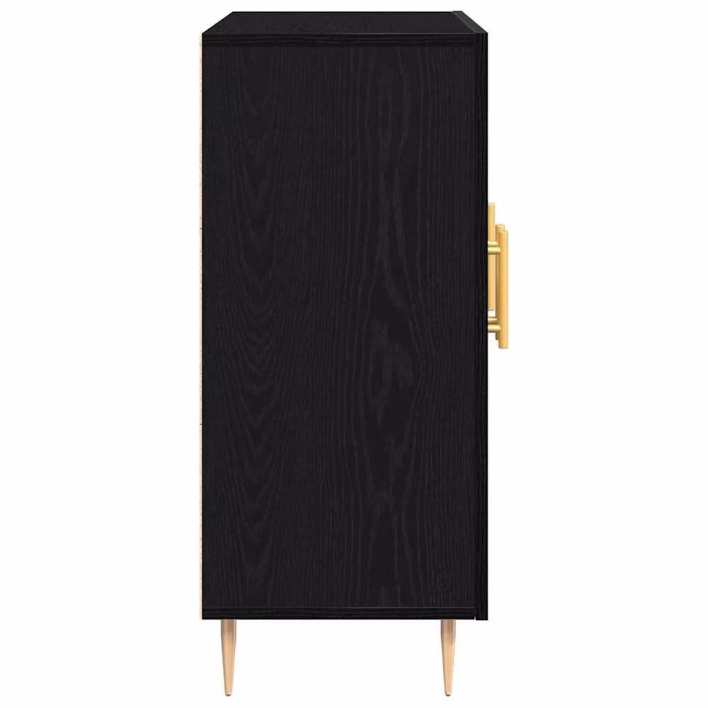 Berkfield Home Modern Black Oak Sideboard, W/D/H: 90 x 34 x 80 cm – 4