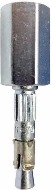 JCP Construction Products Silver Countersunk Nail-In Socket Dual Thread M8/M10, 6 x 30 mm, Box of 100