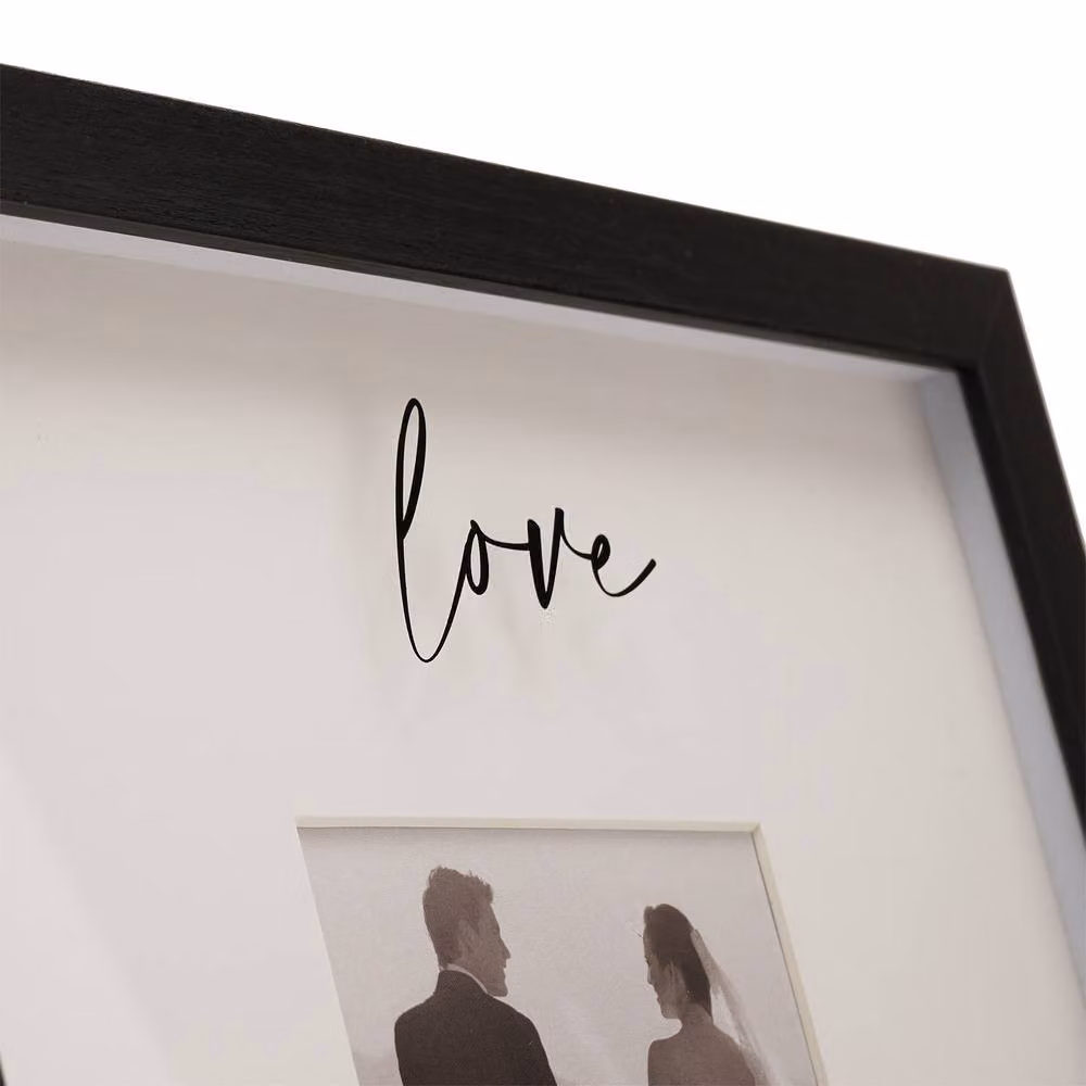 Juliana Amore Black Wide Square Tabletop Photo Frame for Wedding or Anniversary Gifts, 10.16 x 10.16 cm – 3
