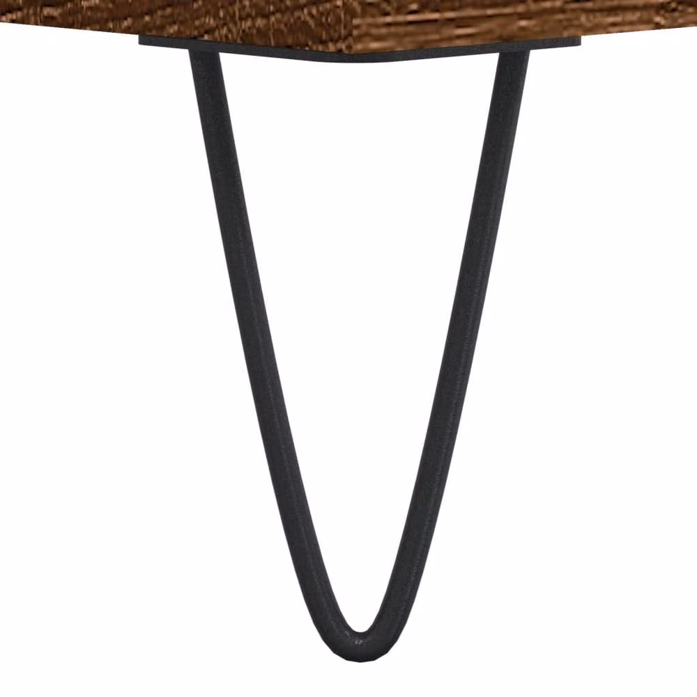 Berkfield Home Modern Rectangular Coffee Table in Brown Oak, W/D/H: 90 x 50 x 36.5 cm – 4