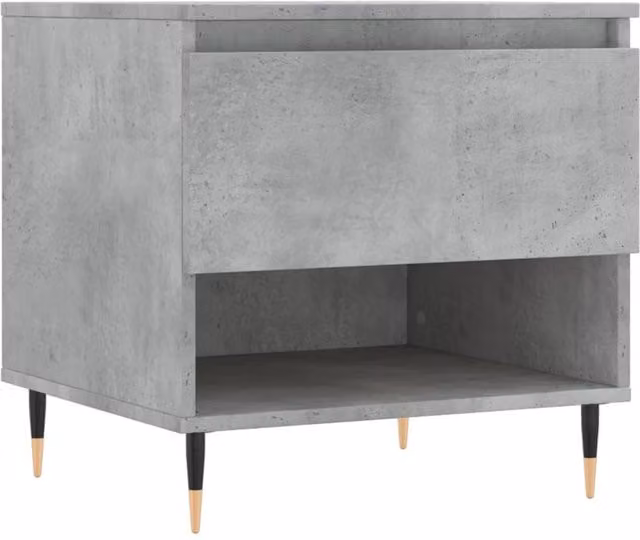 Berkfield Home Modern Square Coffee Table in Concrete Grey, W/D/H: 50 x 46 x 50 cm