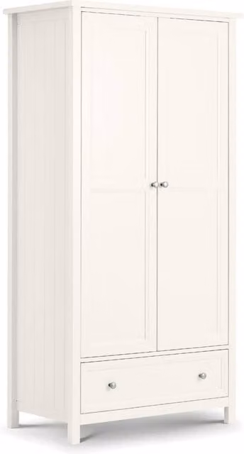 Cheshire Premium Solace 2 Door Combination Wardrobe with Integrated Drawers in White – 1