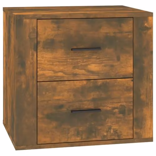 vidaXL Bedside Cabinet in Smoked Oak, Brown, W: 50 cm, D: 39 cm, H: 47 cm – 1