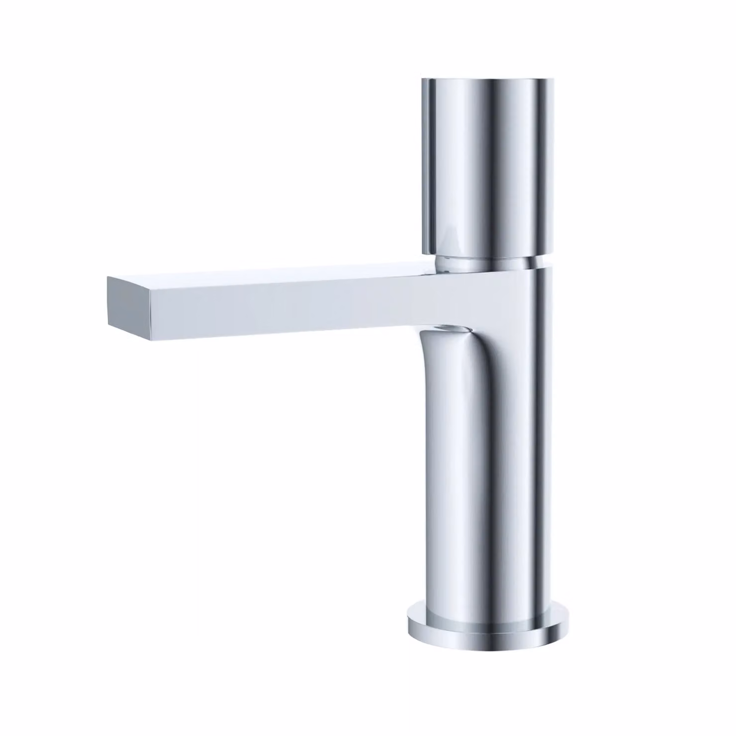 Nes Home Chrome Handleless Futuristic Basin Mixer Tap, Deck Mounted with Brass Core in Silver – 2