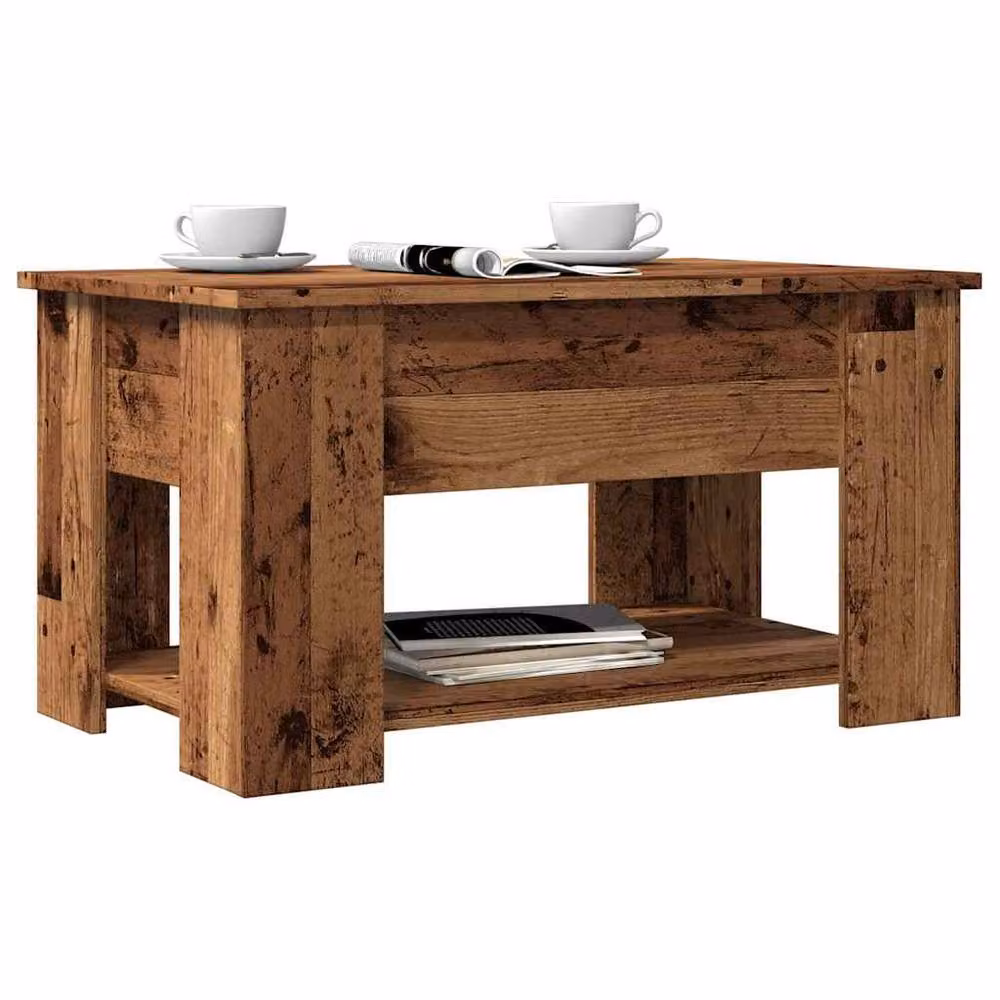 Berkfield Home Modern Coffee Table in Brown Engineered Wood, W: 79 cm, D: 49 cm, H: 41 cm – 2