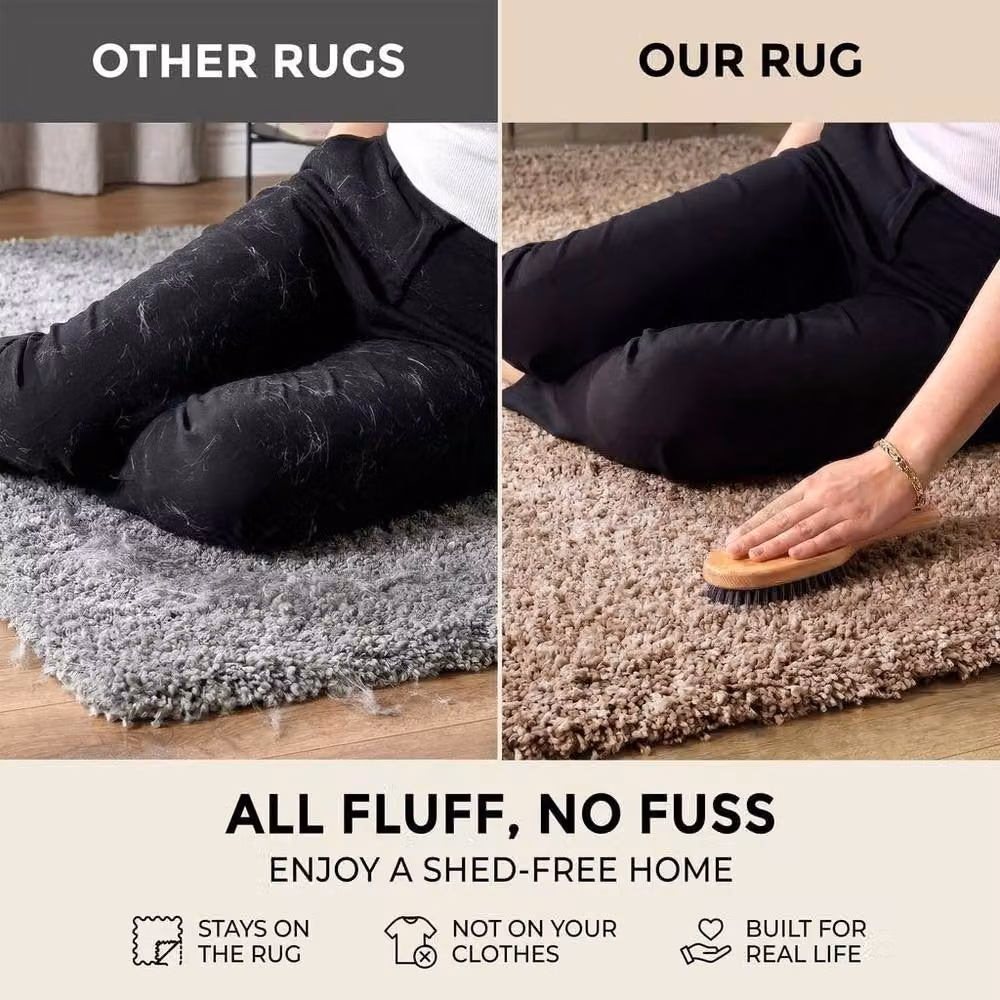 Bravich LTD Shaggy Area Rug in Camel, W: 80 cm, L: 150 cm – 4