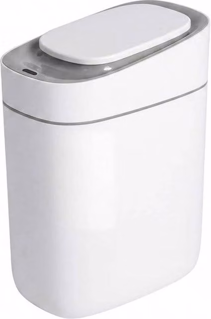 KORVIXA Smart Slim Sensor Bathroom Bin, White, W/D/H: 100 x 100 x 33 cm – 1